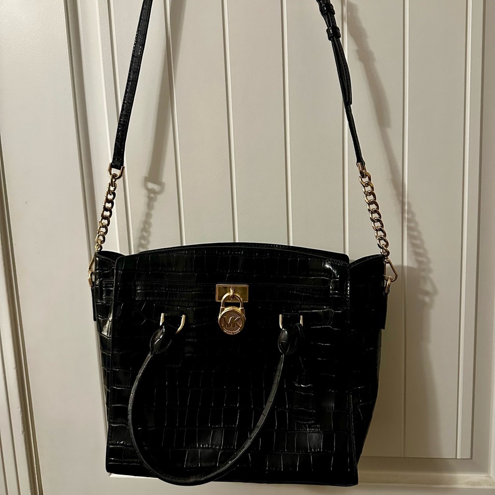 Michael Kors Shoulder Bag with Crocodile Embossed Leather - Picture 2 of 8